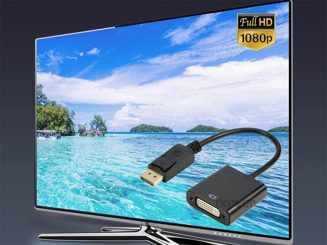 DP DisplayPort to DVI Female Adapter 1080p (10 Pack), iXever Display Port to DVI DVI-I Female Video Cable Adapter, Compatible with Computer,...