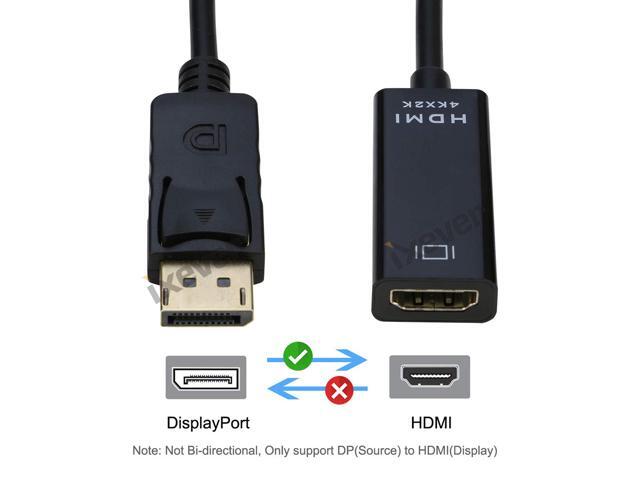 DisplayPort to HDMI Video Adapter 5Pack, 4K DP2HD Display Port to HDMI Video Converter Adaptor (Male to Female,Uni-Directional), Compatible with...