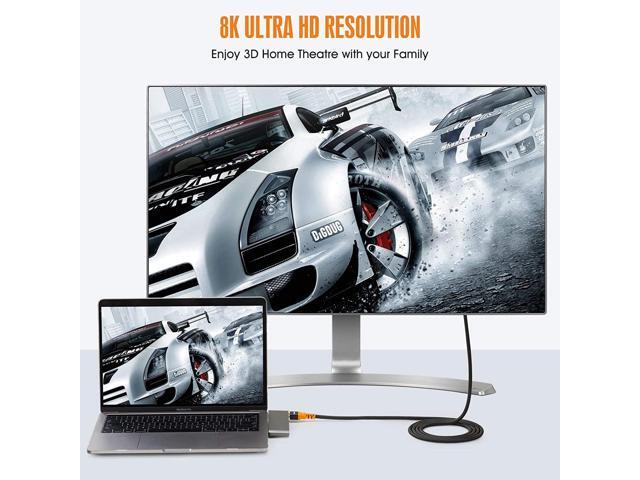IXEVER HDMI Cable 8K@60Hz,10FT Certified HDMI 2.1 Cable 4K@144Hz Ultra HD 48Gpbs Hi Speed HDR10, HDCP 2.2,ARC, Compatible with Dolby Vision Xbox...