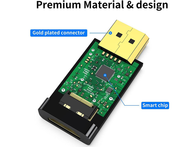 4K DP DisplayPort to HDMI Adapter [2-Pack], iXever Display Port DP to HDMI Passive Adapter Gold Plated Uni-Directional, Compatible for HP, HDTV,...