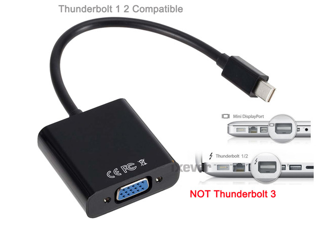 Mini DisplayPort to VGA Adapter, iXever Mini DP Display Port to VGA Converter Adapter (Thunderbolt 2 Compatible), For MacBook Air/Pro, Surface...