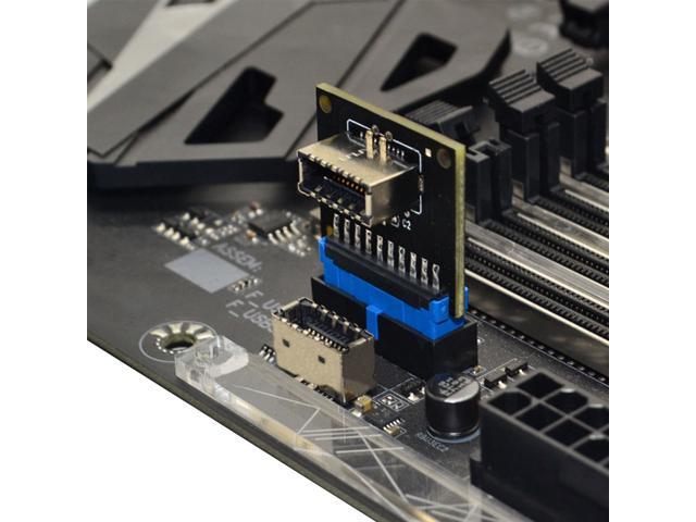 Cablecc USB 3.1 Front Panel Socket Type-E to USB 3.0 20Pin Header Male Extension Adapter for Motherboard