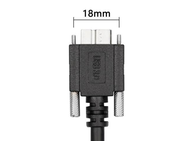 Cablecc 15ft 5m USB 3.0 A type Cable Male to Micro USB 3.0 B Male with Mount Panel Screws for Hard Disk Mobile Phone