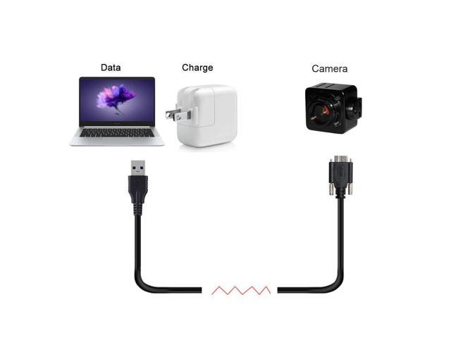 Cablecc 15ft 5m USB 3.0 A type Cable Male to Micro USB 3.0 B Male with Mount Panel Screws for Hard Disk Mobile Phone