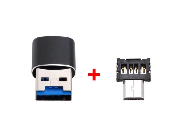 Cablecc Mini Size USB 3.0 to Micro SD SDXC TF Card Reader with Micro USB 5pin OTG Adapter for Tablet / Cell Phone
