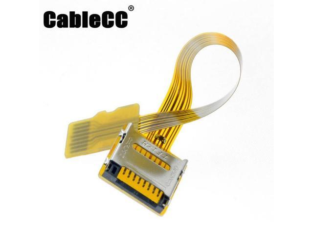 Cablecc Micro SD TF Memory Card Kit Male to Female Extension Soft Flat FPC Cable Extender 10cm
