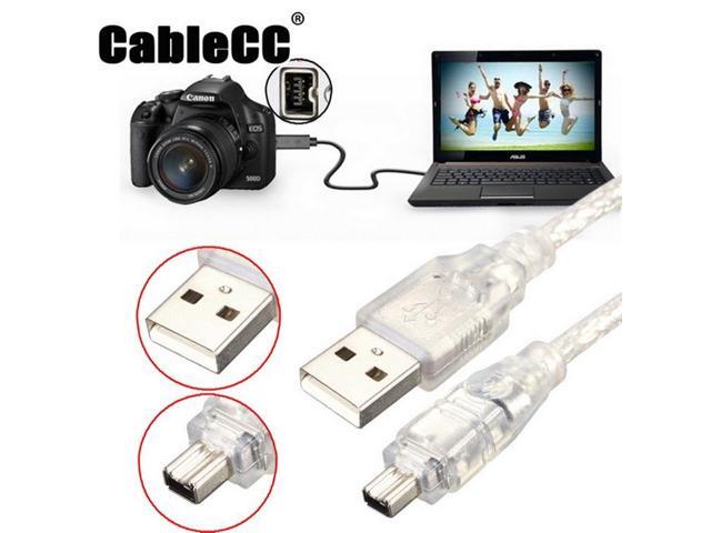 Cablecc USB Male to Firewire IEEE 1394 4 Pin Male iLink Adapter Cord Cable for SONY DCR-TRV75E DV