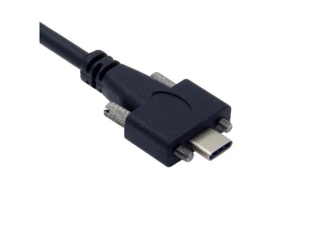 CY USB 3.1 Type-C Dual Screw Locking to Locking USB-C 10Gbps Data Cable 1.2m Panel Mount Type UC-046-1.2M