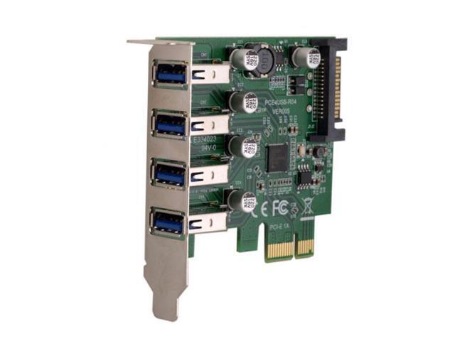 Cablecc Low Profile 4 Ports PCI-E to USB 3.0 HUB PCI Express Expansion Card Adapter 5Gbps for Motherboard