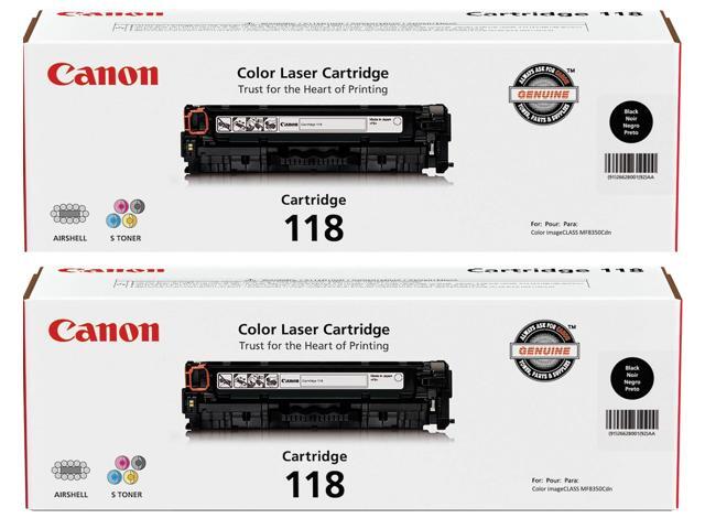 Canon 2X Black Monochrome Toner Cartridge 118 for imageCLASS MF8350/MF8580 Color Laser Printer, (Yield Approximatly 3,400 Pages)