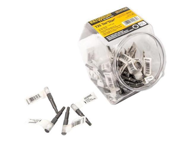 Eazypower 002235 Tub 50 T25 fits Torx Screws, 1/4' Hex Drive, Power Bits, 2' Long
