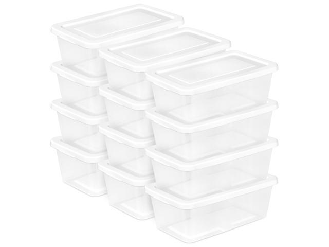 STERILITE Storage Box 13.5' X 8.3' X 4.8', 6 Qt. Clear - Pack of 12