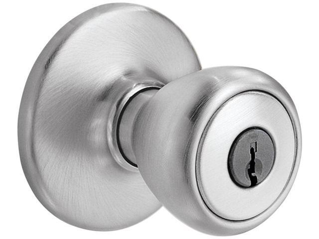 Kwikset 400T Security Series Tylo Single Cylinder Keyed Entry Door Knobset - Satin Chrome