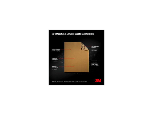 3M 11080-G-6 Sandpaper with No-Slip Grip