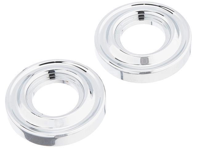 Baldwin 5002 Pair of Estate Rosettes for Passage Functions, Polished Chrome