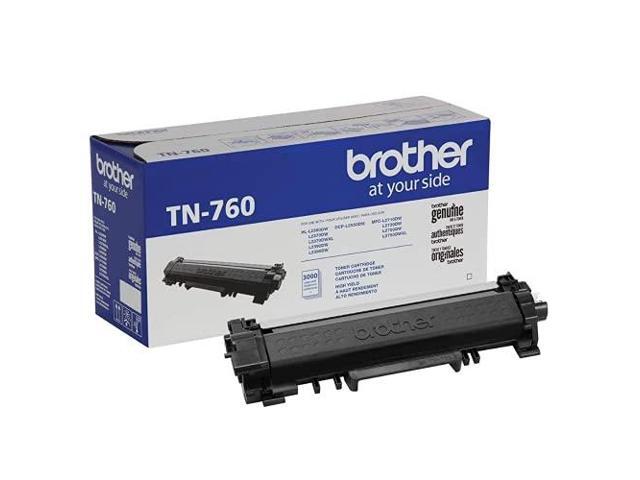 Brother Genuine High Yield Black Toner Cartridge 4-Pack, TN760, Replacement Black Toner, Page Yield Up to 3,000 Pages Each