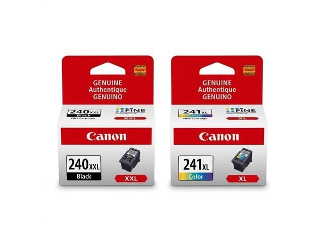 PG-240 XXL Extra High Capacity Black Ink Cartridge (5204B001) and CL-241 XL Color Ink Cartridge (5208B001) - Retail Packaging