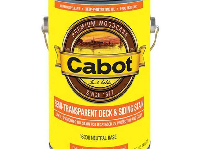 CABOT SAMUEL 16306-07 INC GAL NTRL Deck Stain, No Size, Plain