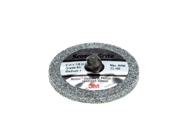 3M Scotch-Brite Roloc Deburr Wheel 3in 4C MED+