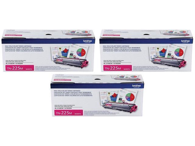 Brother TN225M Magenta Toner Cartridge 3-Pack