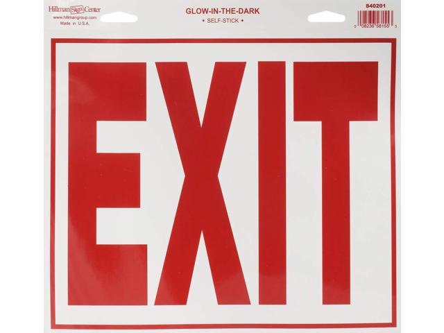 Hillman Exit Sign 840201 11x12in 1-Pack