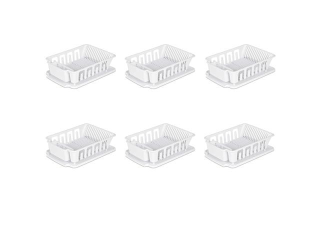 Sterilite Large Sink Set with Drainboard, 807127, 6-Pack