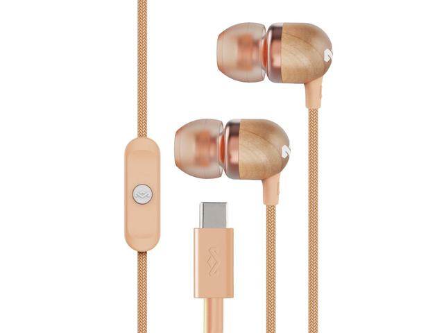 House of Smile Jamaica USB-C Wired Earbuds with Microphone, in-Ear Headphones, 9.2mm Driver, Tangle-Resistant Cable, Plug-and-Play Earphones for...