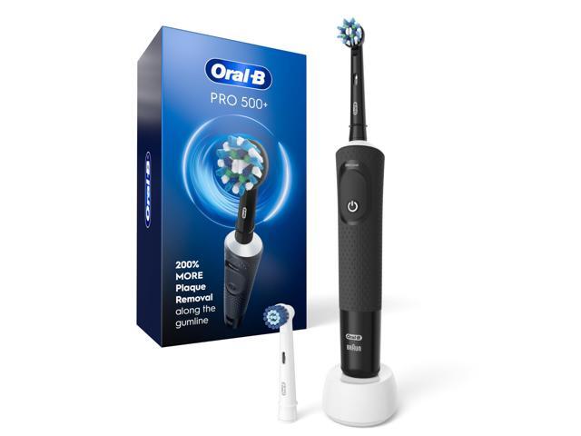 Oral-B Pro 500+ Electric Toothbrush Black with 2 Brush Heads