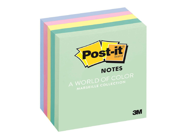3M Post-it Notes 654-5AST 3x3 5-Pack