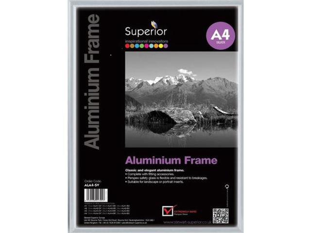 SECO A4 Brushed Aluminium Frame Silver