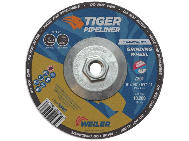 Weiler Tiger Pipeliner Grinding Wheel 6' 13,300 RPM