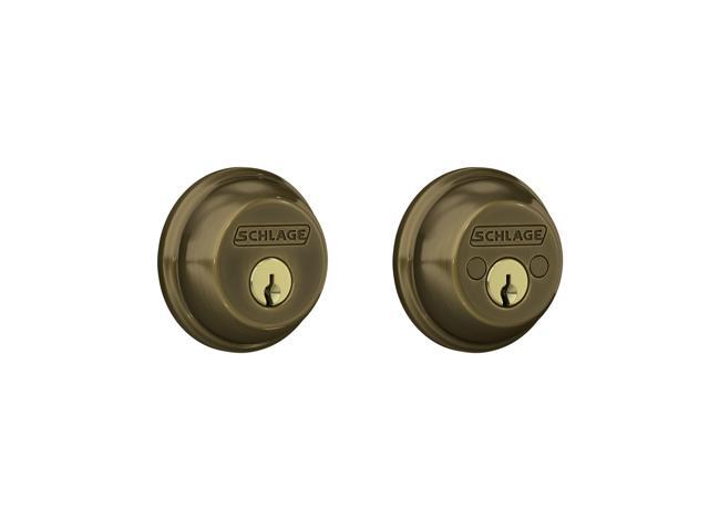 Schlage B62N609 Double Cylinder Deadbolt, Brass