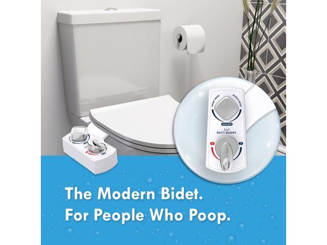 BUTT BUDDY Spa - Bidet Toilet Seat Attachment & Fresh Water Sprayer (Cool & Warm Temperature Control Easy Setup, Universal Fit, Non-Electric ...