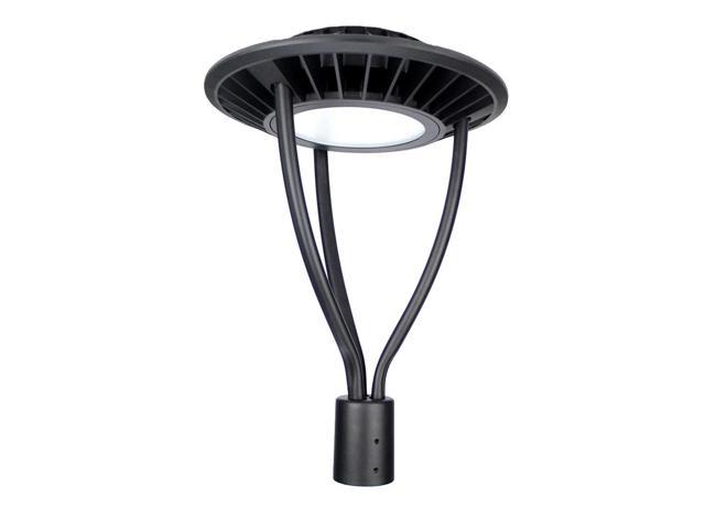 Photos - Chandelier / Lamp J & H LED Outdoor Weather Resistant Post Top Light 24 in. 1-Light Black Di