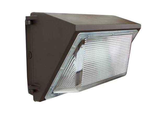 Photos - Chandelier / Lamp 900-Watt Equivalent Integrated LED Bronze Outdoor Wall Pack/Flood Light, 1