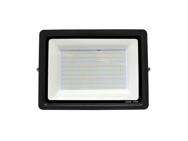 J & H LED Outdoor Integrated LED Flood Light 700-Watt Equivalent - Dusk to Dawn Compatible Security Light
