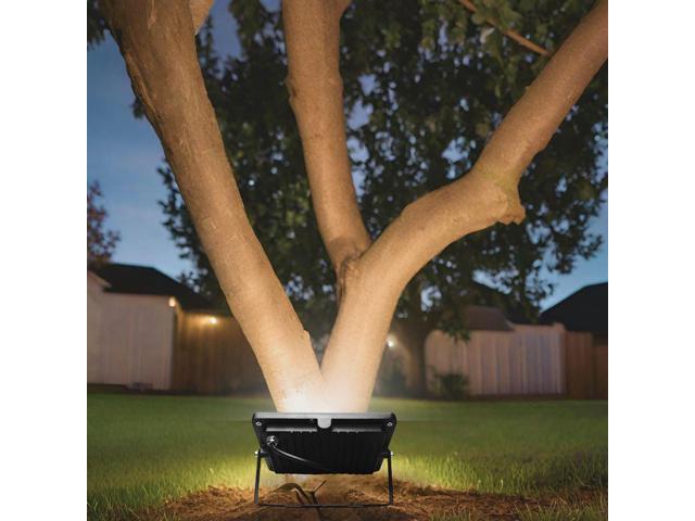 J & H LED Outdoor Integrated LED Flood Light 700-Watt Equivalent - Dusk to Dawn Compatible Security Light