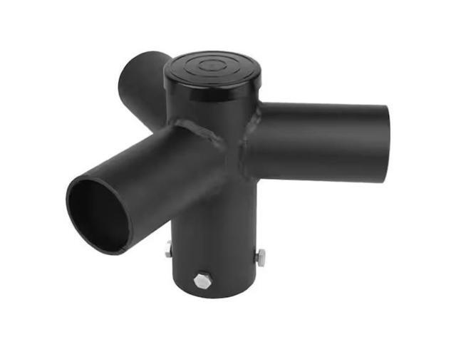 J & H LED 11 in. 120-degree Triple Spoke Mounting Bracket Tenon Adapter for LED Outdoor Pole Lights