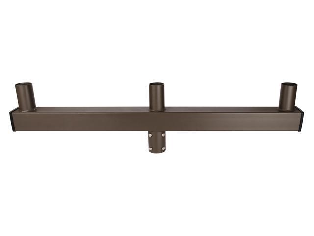 J & H LED 60 in. 180-Degree Triple In Line Low Profile Bullhorn Mounting Bracket Tenon Adapter for Round Outdoor Pole Lights, Industrial Supplies