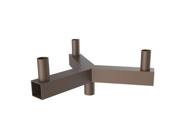 J & H LED 30 in. 120-Degree Triple Low Profile Bullhorn Mounting Bracket Tenon Adapter for Round Outdoor Pole Lights, Industrial Supplies