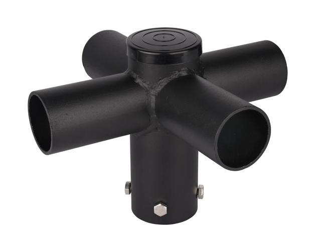 J & H LED 9 in. 90-Degree Quad Spoke Mounting Bracket Tenon Adapter for Round Outdoor Pole Lights, Industrial Supplies
