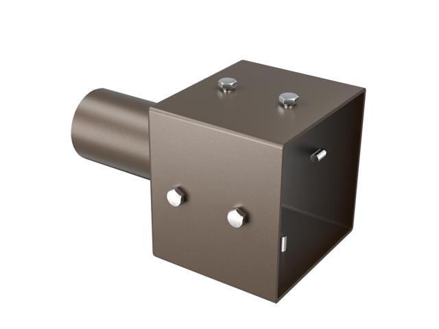 J & H LED 4 in. Square Mounting Bracket for Outdoor Pole Lights - Industrial Supplies