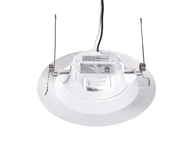 J & H LED 5/6 in. Can Light 5-Color Selectable Dimmable Remodel Integrated LED Recessed Light Kit Baffle Trim (4-Pack)