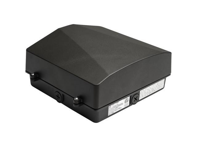 J & H LED 125-Watt Equivalent Integrated LED Bronze Wall Pack Light, Adjustable Lumens and CCT 27-40-50K