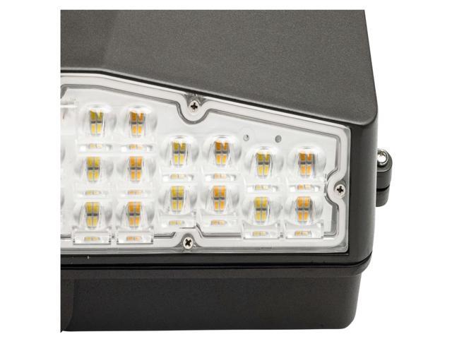 J & H LED 250-Watt Equivalent Integrated LED Bronze Wall Pack Light, Adjustable Lumens and CCT 27-40-50K