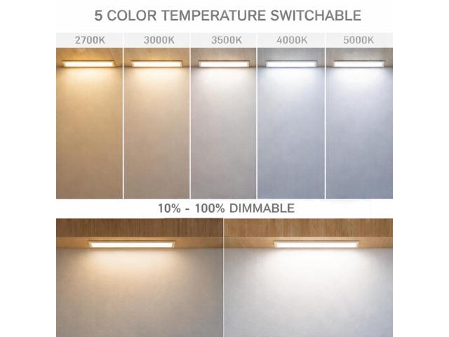 J & H LED 12 in. Under Cabinet LED Light - 6W - 5CCT Selectable - 360 Lumens - Plug In or Hardwired - Dimmable