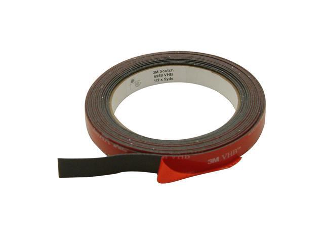 3M VHB Tape [40 mil / flame retardant] (5958FR): 1/2 in. x 15 ft. (Black)