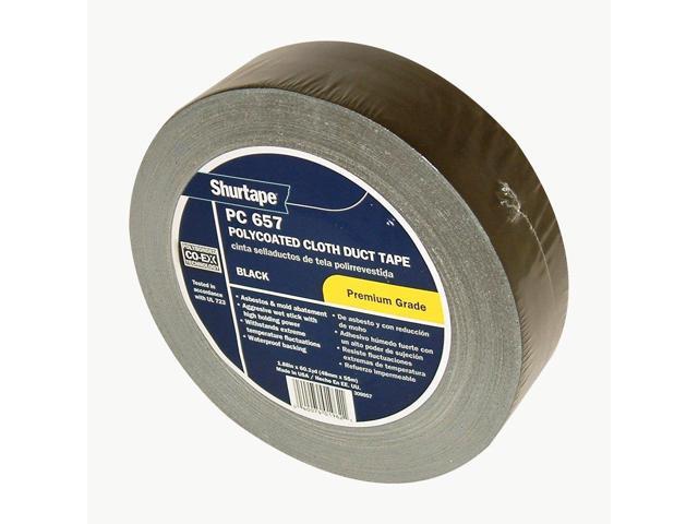 Shurtape Duck Pro Professional Grade Co-Extruded Cloth Duct Tape (PC-657): 2 in. (48mm actual) x 60 yds. (Black)