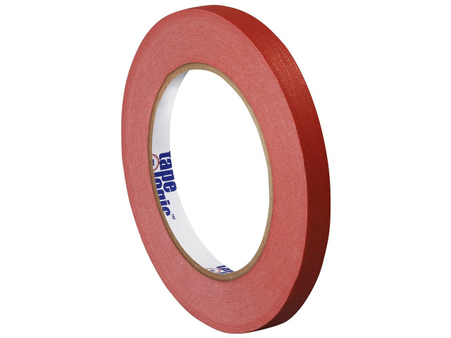 Tape Logic T93100312PKR Masking Tape, 60 yds Length x 1/4 Width, Red Case of 12