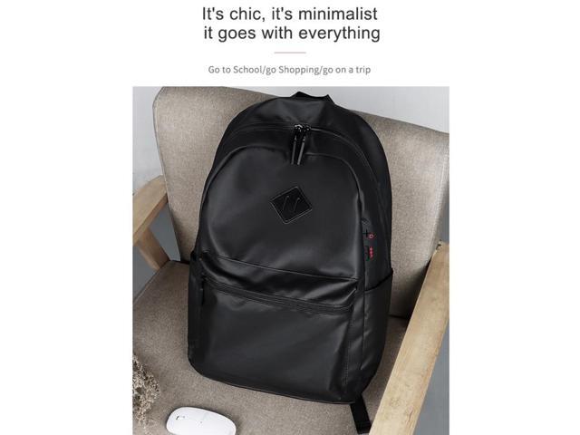 SJ03 13-15.6 inch Universal Large-capacity Laptop Backpack with USB Charging Port & Headphone Port (Black)